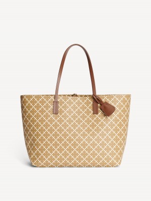 By Malene Birger Abigail Printed Tote Torbe Bež | HR_BB81834