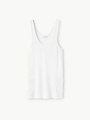 By Malene Birger Anisa Tank Topi Bijele | HR_BB59689