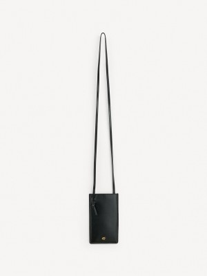 By Malene Birger Aya Leather Phone Pouch Ostali Dodaci Crne | HR_BB25670
