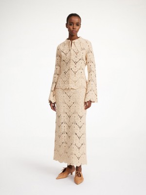 By Malene Birger Cantala Maxi Suknje Oyster Gray | HR_BB83861