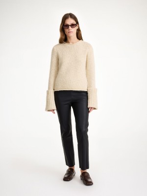 By Malene Birger Florentina Leather Hlače Crne | HR_BB64193