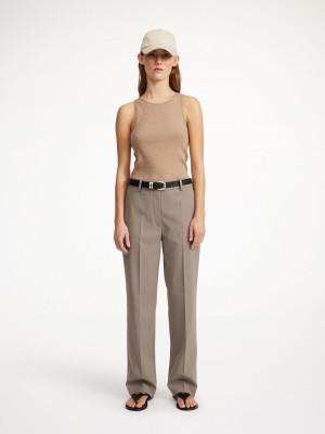 By Malene Birger Igda Straight-leg Hlače Shitake | HR_BB88600